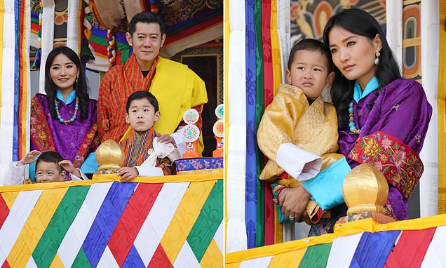 Bhutan Princes steal the show as royal family mark their country's national day