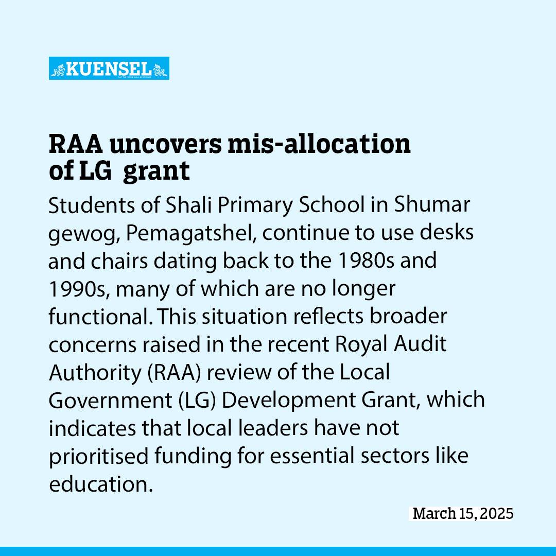 RAA uncovers mis-allocation of LG grant